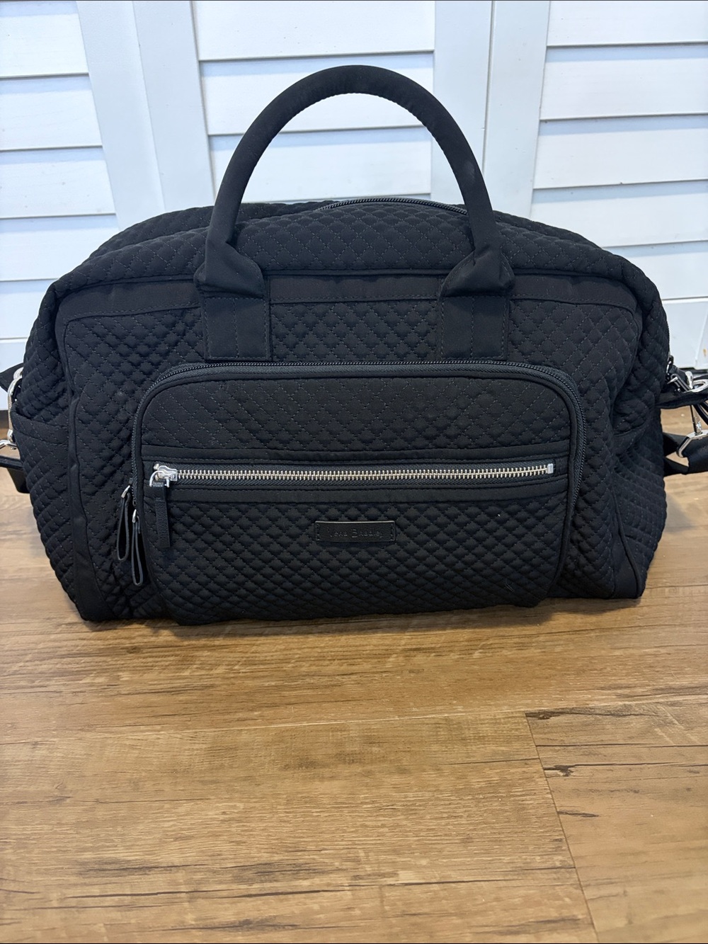 Vera Bradley Black Quilted Weekender Bag